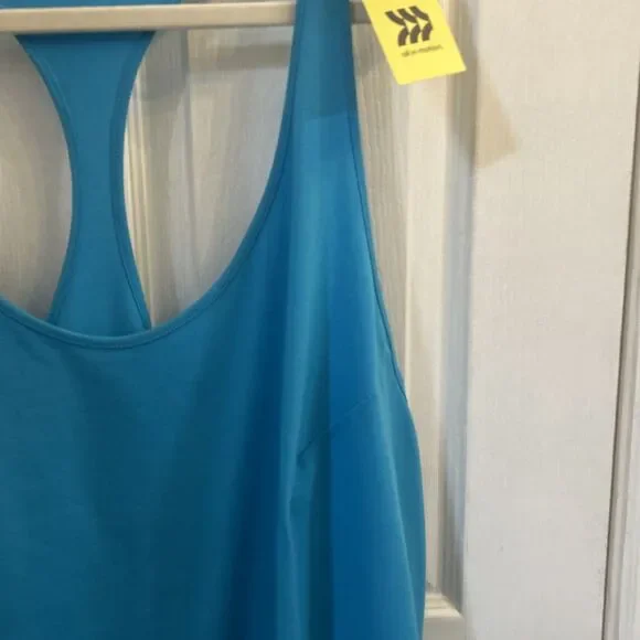 All In Motion Women’s Plus 3X Racerback Tank Top Turquoise Blue NWT Activewear - Picture 9 of 16